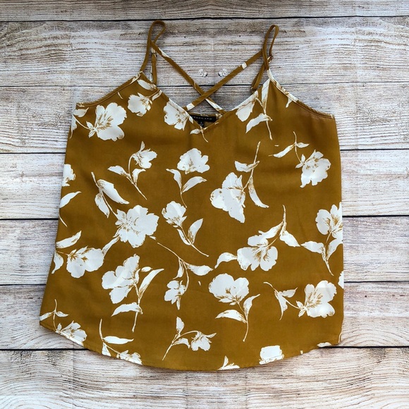 Staccato Tops - 2/$20 Mustard Floral Blouse